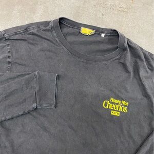 Kith x Honey Nut Cheerios Long Sleeve T-Shirt Black Graphic Tee Size XL